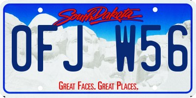 SD license plate 0FJW56