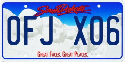 SD license plate 0FJX06