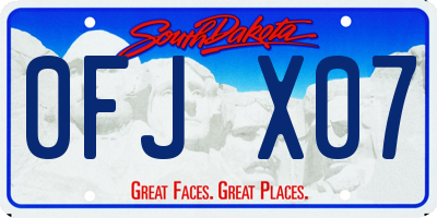 SD license plate 0FJX07