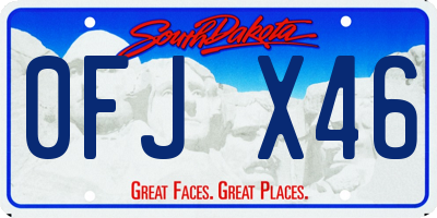 SD license plate 0FJX46