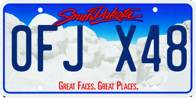 SD license plate 0FJX48