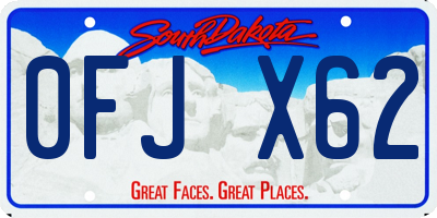 SD license plate 0FJX62