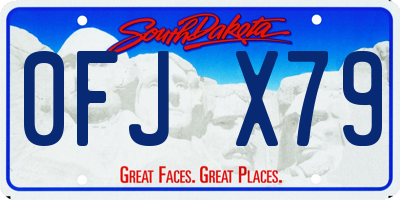 SD license plate 0FJX79