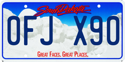 SD license plate 0FJX90