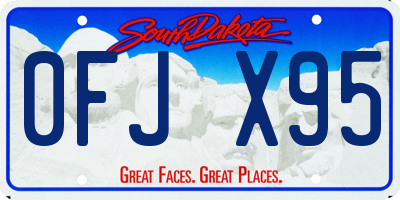 SD license plate 0FJX95