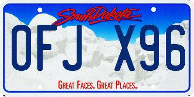 SD license plate 0FJX96