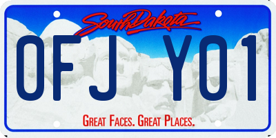 SD license plate 0FJY01