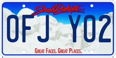 SD license plate 0FJY02