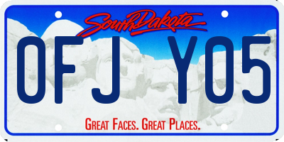 SD license plate 0FJY05