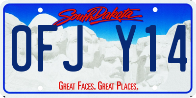 SD license plate 0FJY14