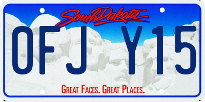 SD license plate 0FJY15