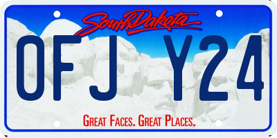 SD license plate 0FJY24