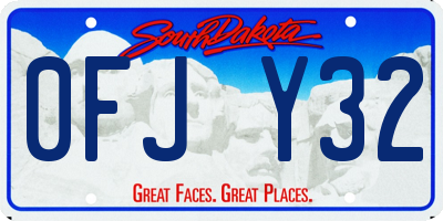 SD license plate 0FJY32