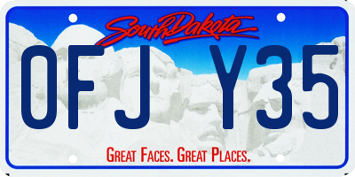 SD license plate 0FJY35