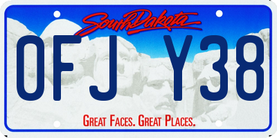 SD license plate 0FJY38