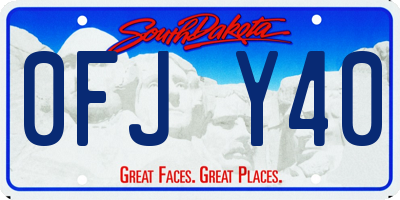 SD license plate 0FJY40