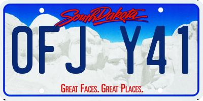 SD license plate 0FJY41