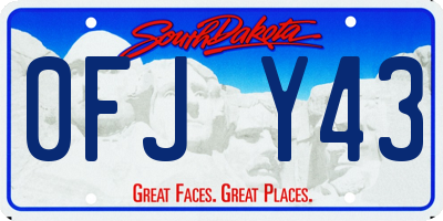 SD license plate 0FJY43