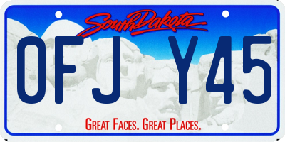 SD license plate 0FJY45