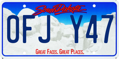 SD license plate 0FJY47
