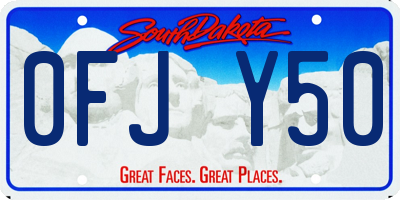 SD license plate 0FJY50