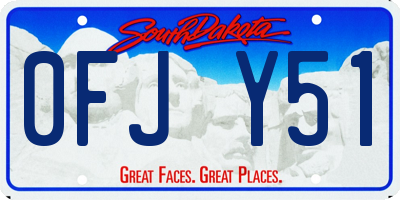 SD license plate 0FJY51