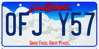 SD license plate 0FJY57