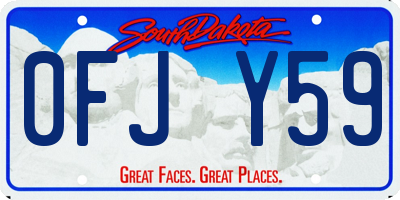 SD license plate 0FJY59