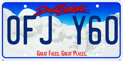 SD license plate 0FJY60