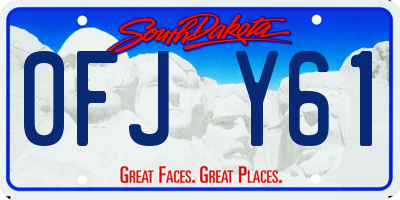 SD license plate 0FJY61