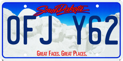 SD license plate 0FJY62
