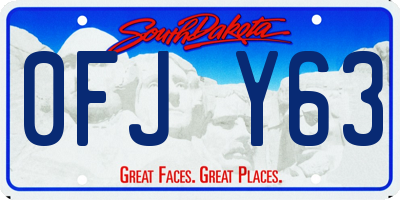SD license plate 0FJY63