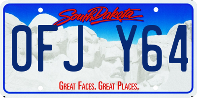 SD license plate 0FJY64