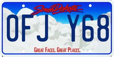 SD license plate 0FJY68