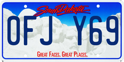 SD license plate 0FJY69