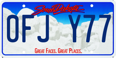 SD license plate 0FJY77