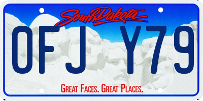 SD license plate 0FJY79
