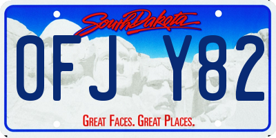 SD license plate 0FJY82