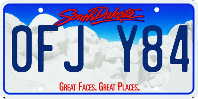 SD license plate 0FJY84
