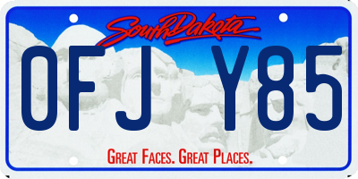 SD license plate 0FJY85