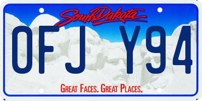SD license plate 0FJY94