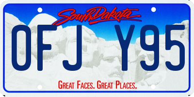 SD license plate 0FJY95