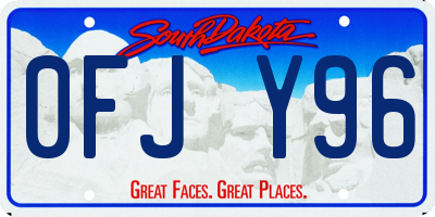 SD license plate 0FJY96