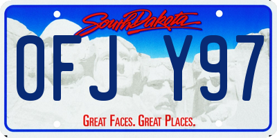 SD license plate 0FJY97