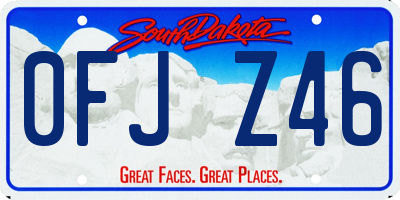 SD license plate 0FJZ46