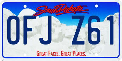 SD license plate 0FJZ61