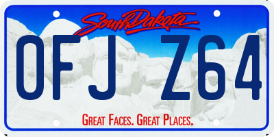 SD license plate 0FJZ64