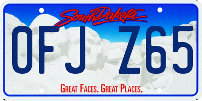 SD license plate 0FJZ65