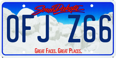 SD license plate 0FJZ66