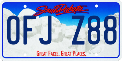 SD license plate 0FJZ88